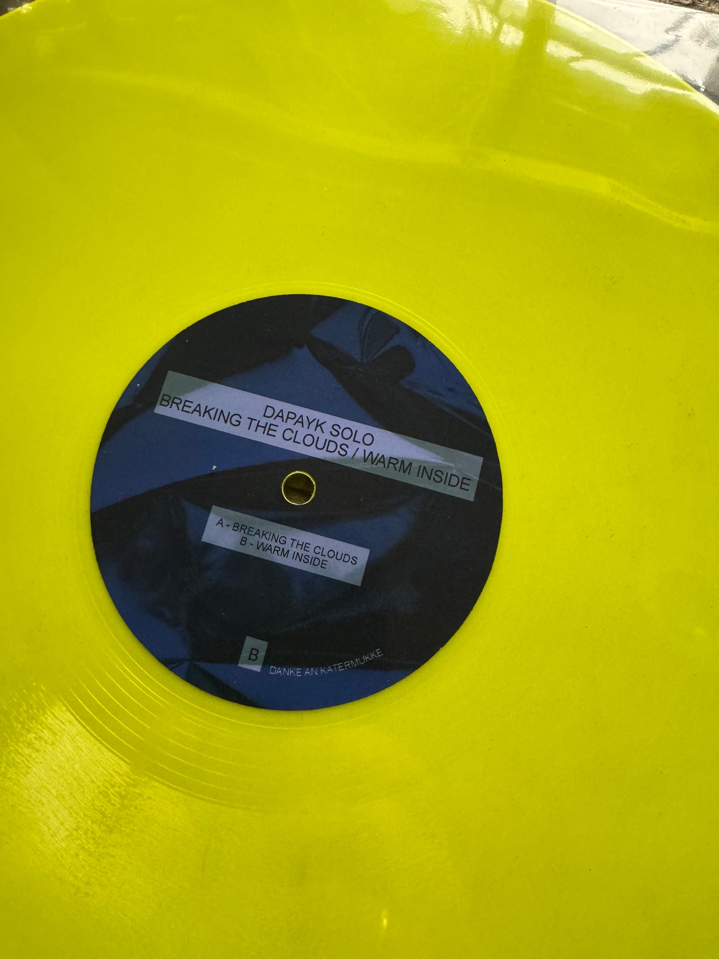 Dapayk Solo "Warm Inside / Breaking The Clouds" yellow, 12" vinyl