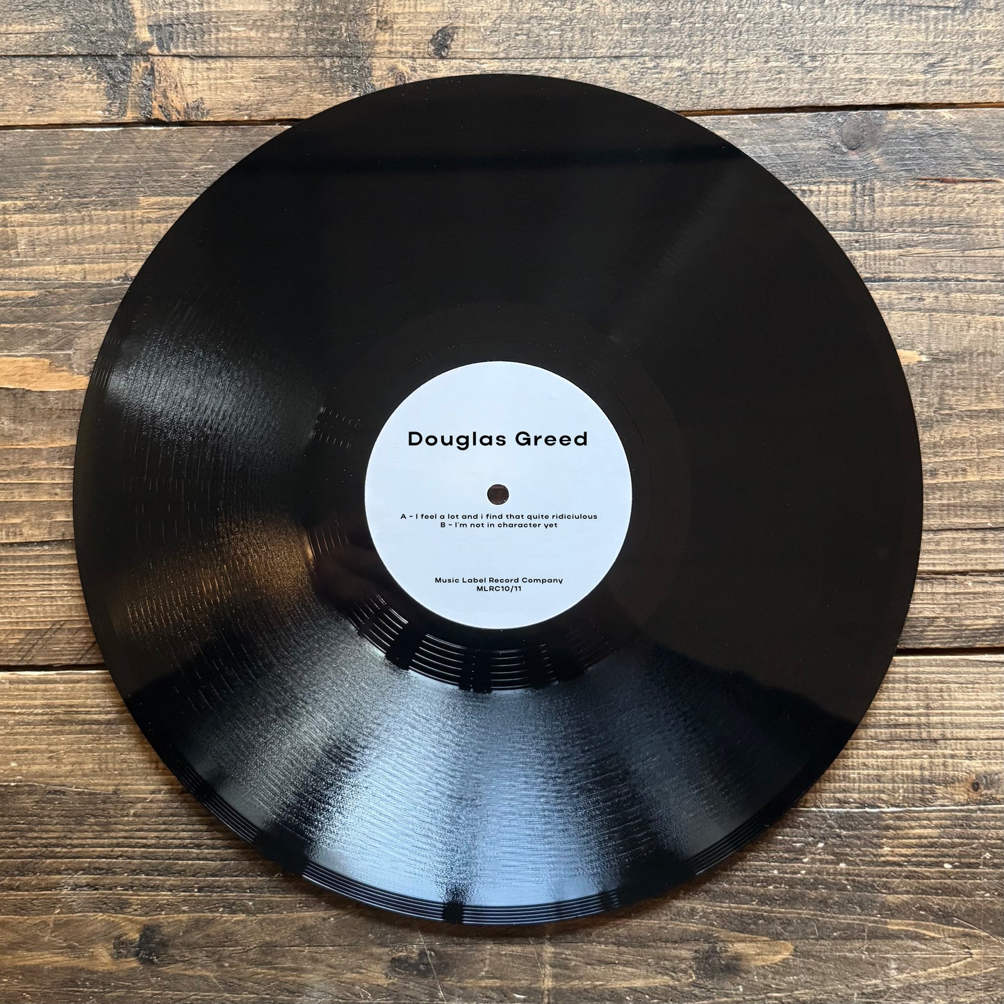 Douglas Greed "I feel a lot and I find that quite ridiciulous / I´m not in character yet" (MLRC10/11)